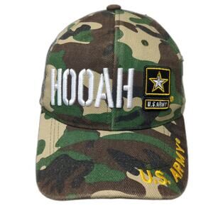 Kys Design U.S. Army HOOAH Camo Green Baseball Cap One Size Hat Licensed
